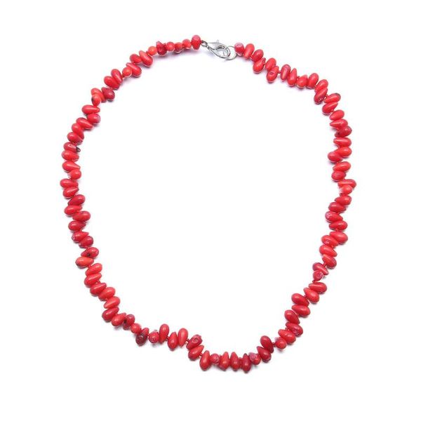 

2020 coral beads necklace irregular shape charms jewelry coral beaded necklace girl jewelry gifts for women 45cm, Silver