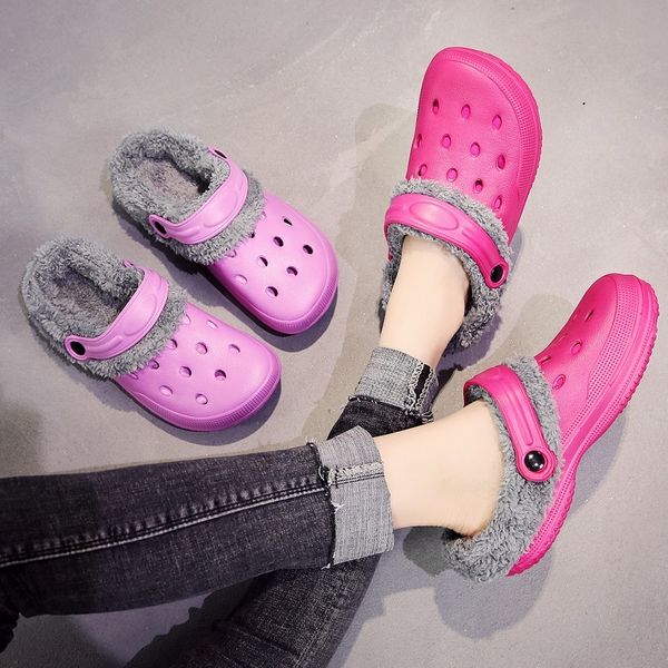 

2019 winter new крытого этажа тапочки для женщин мех плюшевых теплого дома трусов башмаки обувь женщина дама меховой обувь сабо y200106, Black