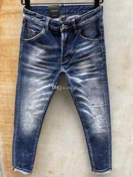

новый стиль бренда d2 мужские джинсы denim jean вышивка тайгер брюки дыры d2 jeans zipper мужчины брюки тощий dsquared2 джинсы мужчины 0000, White