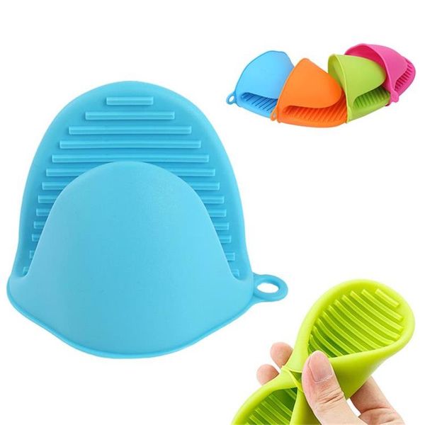 Microonda Anti-Hot Silicone calor luvas resistentes Tome Calor braçadeira bacia clipes Thicken Forno Mitts Kitchen Baking Tools