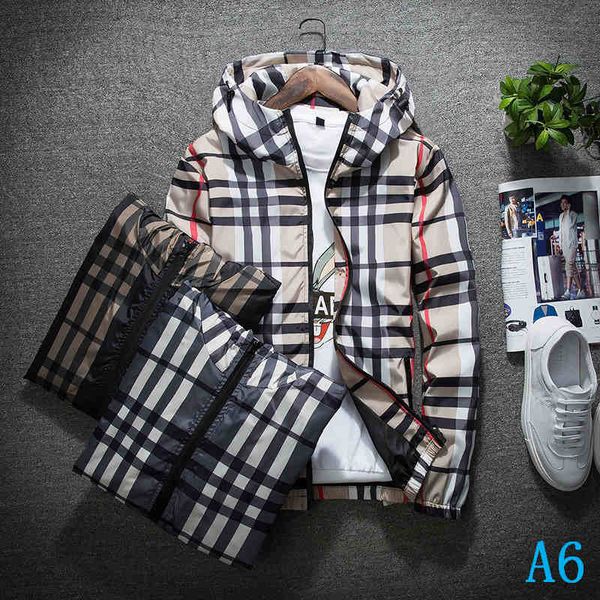 

fashion jacket designer windbreaker long sleeve plus size m-5xl mens jackets zipper pocket mens hoodie coat plaid jacketsa6, Black;brown