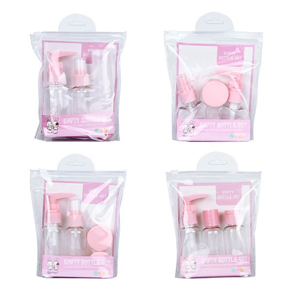

professional portable transparent travel cosmetic bottle points bottling six sets plastic material 100% new and high quality