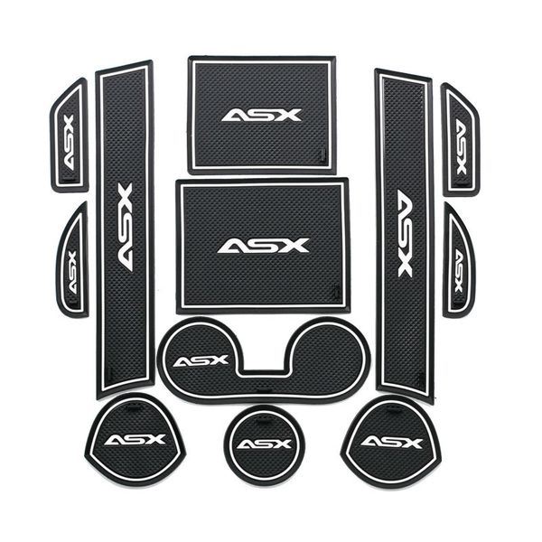 

for mitsubishi asx 2013 - 2016 door slot pad car anti slip mats 3d rubber mat cup cushion dust mat gate slot car accessories