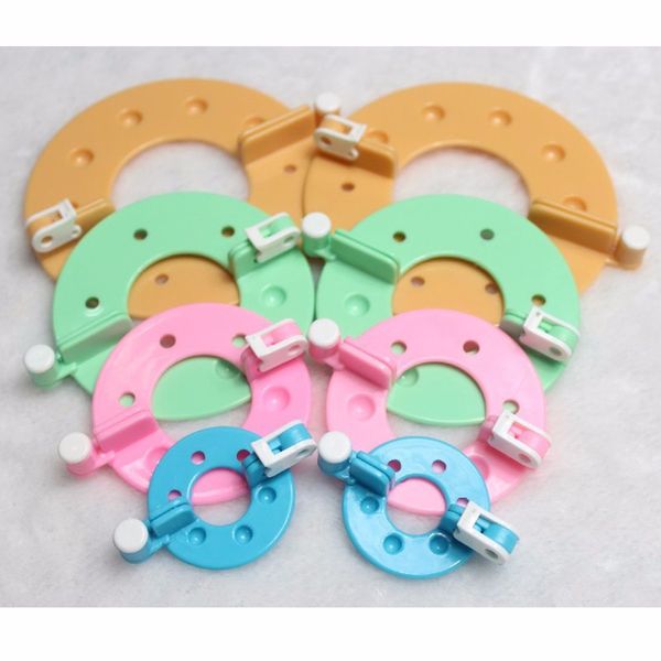 

8pcs 4 sizes pom pom maker plastic pompon set clover fluff ball weaver needle craft knitting tool diy sewing tools color random