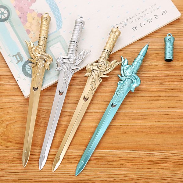 

36 pcs/lot creative sword gel pen cute 0.5 mm black ink signature pen school office writing supplies promotional gift