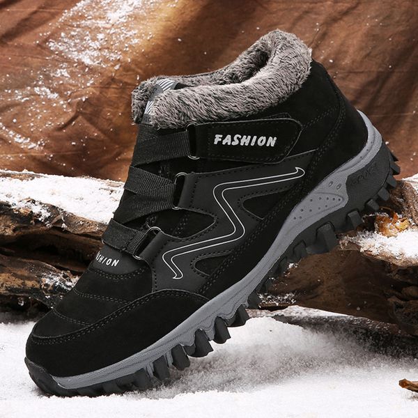 

high winter sneakers for men shoes sport fashion hiking shoes outdoor mountain trekking tracking boots fur warm walking shoe