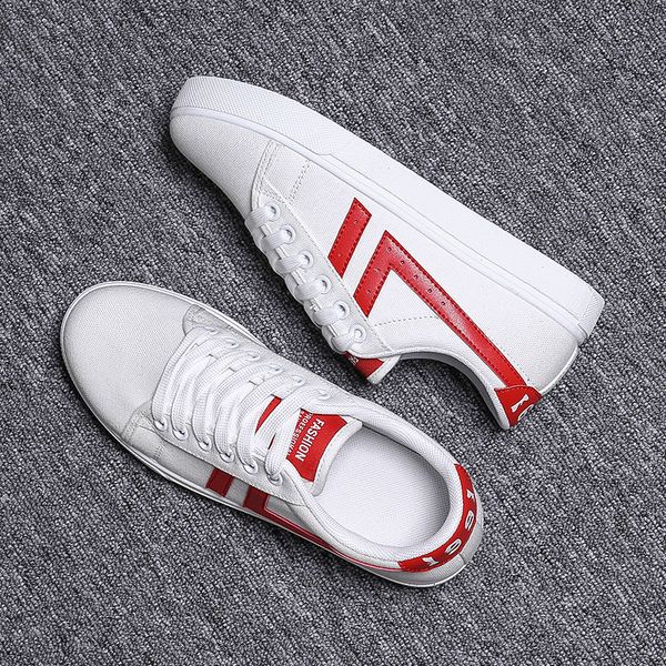 

men women casual shoes fashion canvas shoes red white black walking outdoor flat shoes size 36-44