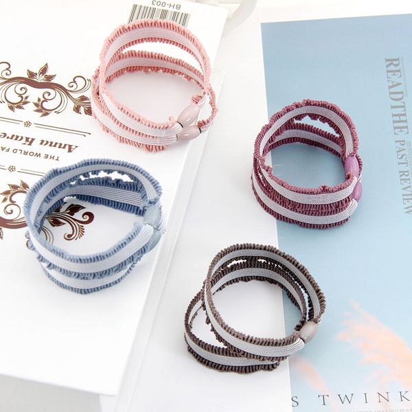 

scrunchie laciness hair ties for girls hair ponytail holders colorful elastic hair bands for children hairs accessories, Slivery;white