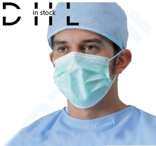 

disposable face mask made in china blue melt-spray cloth three layers of protective mouth and nose cover for men and women dustproof breatha