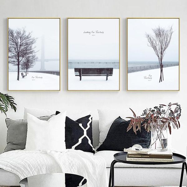 

funny a piece of white modern hd printed scenery poster wall pictures for living room decorativas