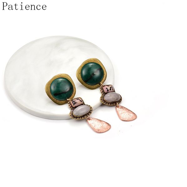 

news statement colorful rhinestone drop earrings bohemia dangle long earrings jewelry for women girls gift pendientes bijoux, Silver