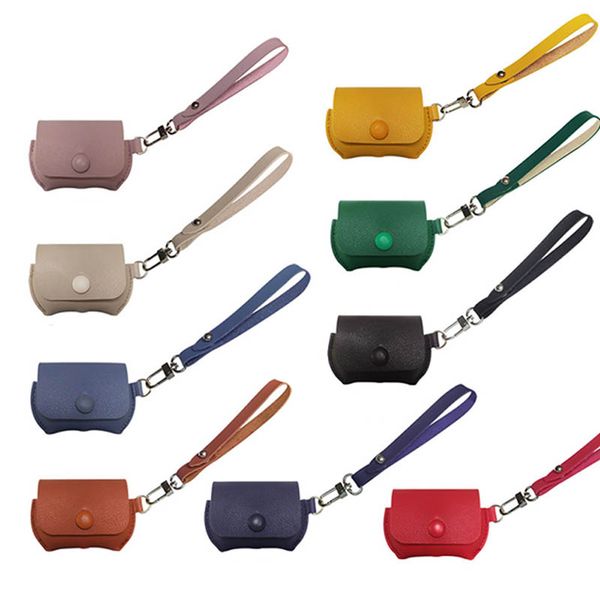 

leather case for airpods pro case with sling anti lost for airpods 3 earphones wireless bluetooth headphones protective cover