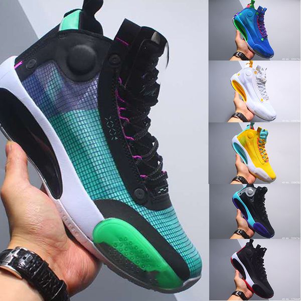 

2020 jordan34 mens basketball shoes 34 xxxiv blue void 34s eclipse sports sneakers trainers athletic shoes size us 7-12, Black