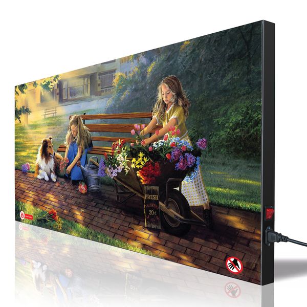 2019 Wall Mounted Electric Heater Infrared Heater Radiant Heat Panels For 130 Sq Ft Room 120v 800w Wall Art Energy Efficient Instant Heating From