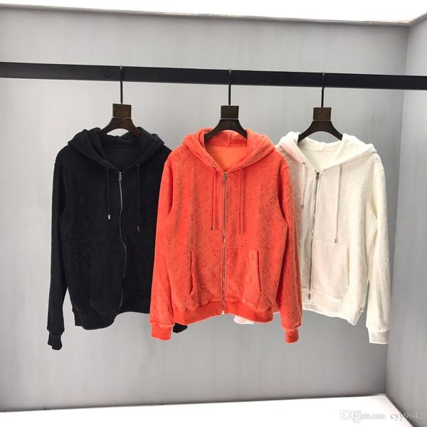 

new famous autumn designer sports sanitary clothes with men and women's hoodies, zipper sanitary clothes, printed logo cotton 0144, Black