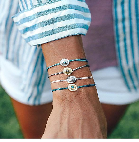 

2019 summer new women woven bracelet set bohemia style hollow alloy flower decor lady sweet jewelry dropshipping gifts, Golden;silver