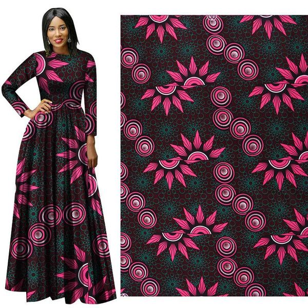 Ankara Afrikanischen Polyester Wachs Druckt Stoff Binta Echt Wachs Hohe Qualität 6 yards Afrikanischen Stoff für Party Kleid Freies schiff
