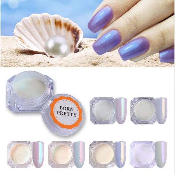 

перл shell блеск порошок glimmer shimmer nail art пыль пигмент magic chrome diy украшения для ногтей уф-гель лак, Silver;gold