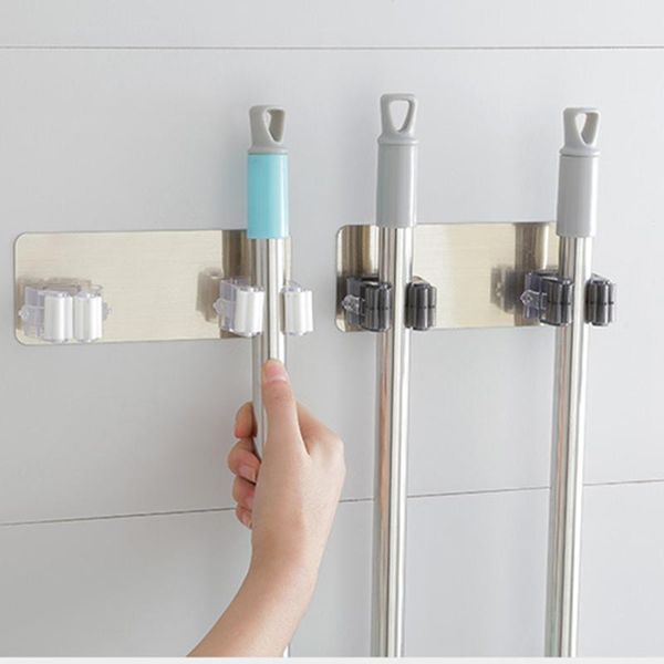 

seamless wall mounted mop broom hook hanger storage clip rack home tool