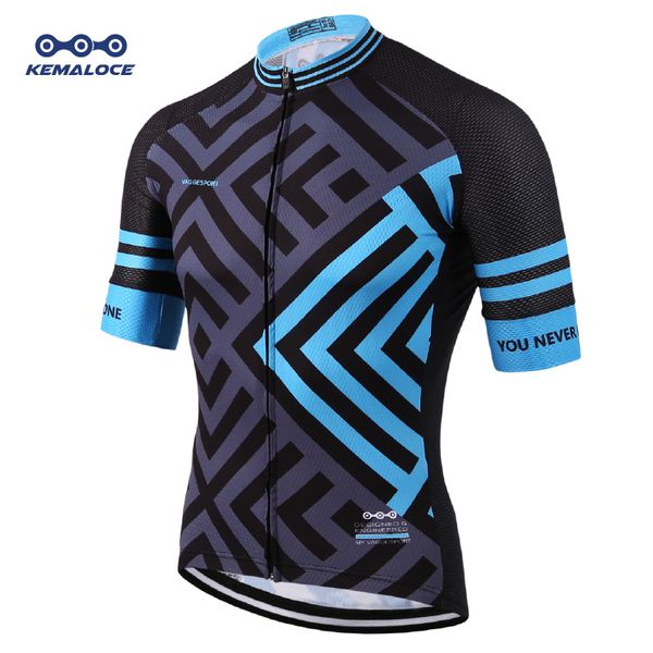 

european latest full sublimation cycling jersey breathable blue comfortable road bike wear personalized china cycling shirts top, Black;red
