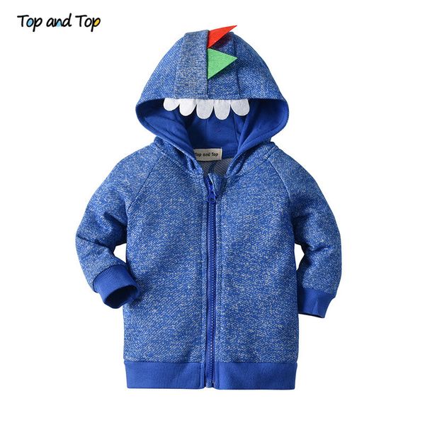 

and fashion baby boy dinosaur jacket autumn winter cotton toddler girl casual coat children kids outerwear, Blue;gray