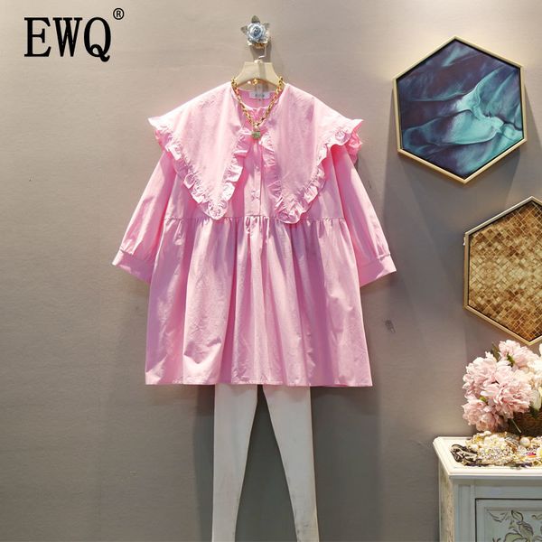 

ewq] 2019 autumn new pattern peter pan collar long sleeve solid patchwork pullovers vintage dress women fashion tide ah76605, Black;gray