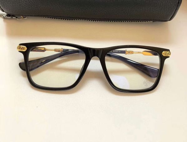 

fashion moist square eyeglasses gold black clear lenses sunglasses frames optical eyewear frames men eyeglasses new with box, Silver