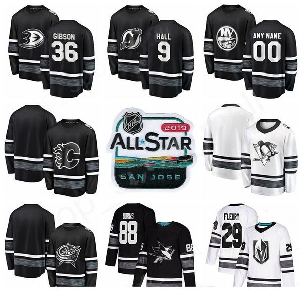 

hockey all star 2019 jersey 3 seth jones 13 cam atkinson 9 taylor hall 90 ryan o'reilly 4 miro heiskanen 40 devan dubnyk 13 johnny gaud, Black;red