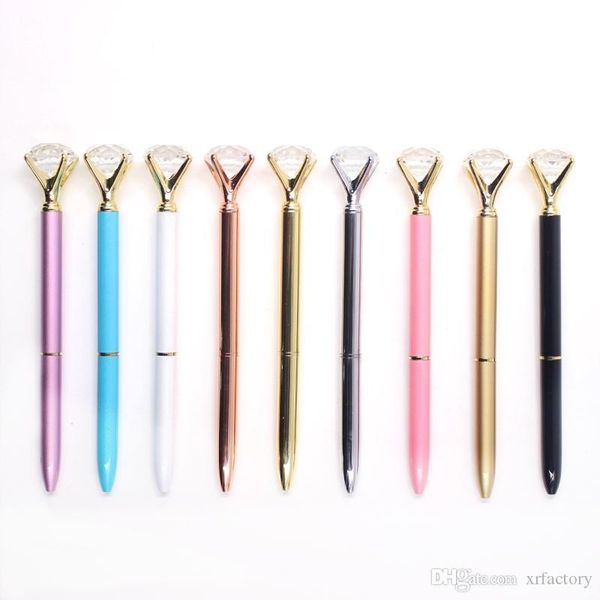 

kawaii карат шариковая ручка кристалл большой gem шариковая ручка с большой алмаз magical pen мода школа товары для офиса, Blue;orange