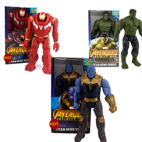 

Новый 30 см Marvel Мстители супер герой Танос Халк Человек-Паук Железный Человек Капи