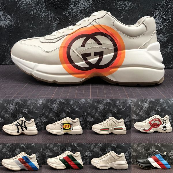 

New rhyton vintage neaker dad hoe triple fa hion luxury de igner brand men neaker women trainer running chau ure