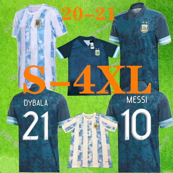 

s-xxxxl футбольная рубашка 2020 2021 аргентина футбольные майки cop america messi camiseta de futbol dybala di maria biglia aguero maillot d, Black;yellow