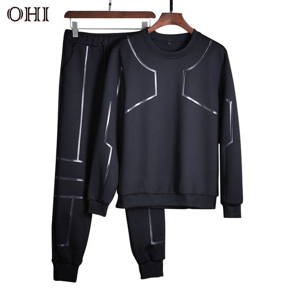 

ohi m06 male long sleeves pants bottoming shirt tracksuit men two piece sportsuit sweatshirt men sets underwear for, Gray