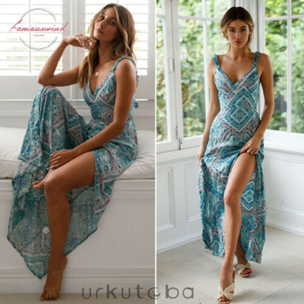 

2020 female womens neck flower back shirt boho tank maxi v neck long beach sunshine, Black;gray