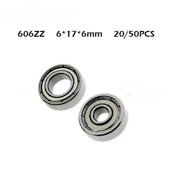 

20/50pcs 606zz 6x17x6mm 606zz steel sealed shielded deep groove ball bearing for machine tools
