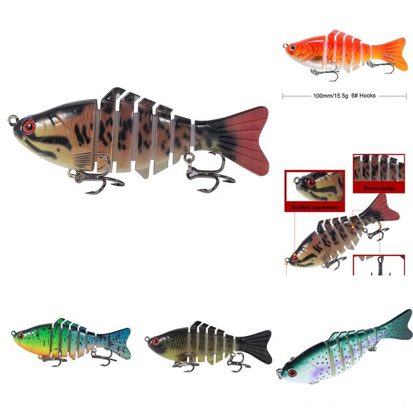

t1adq hard fake fishing bait 10cm * 15.5g built-in steel ball bionic bait long sluya bait