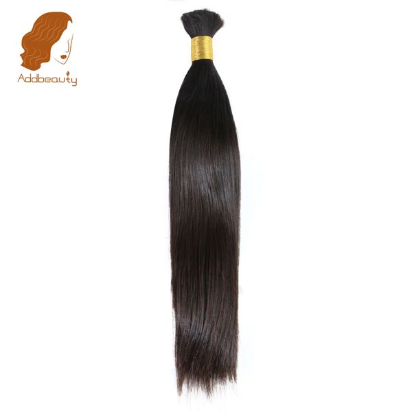 

addbeauty brazilian straight hair extensions natural color 100g/ bundle bulk hair human, Black