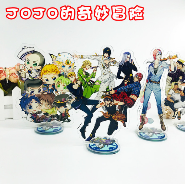

jojo's bizarre adventure golden windnarancia misuta косплей двусторонний дизайн фигурка акриловая большая подставка модель пластины декор, Silver