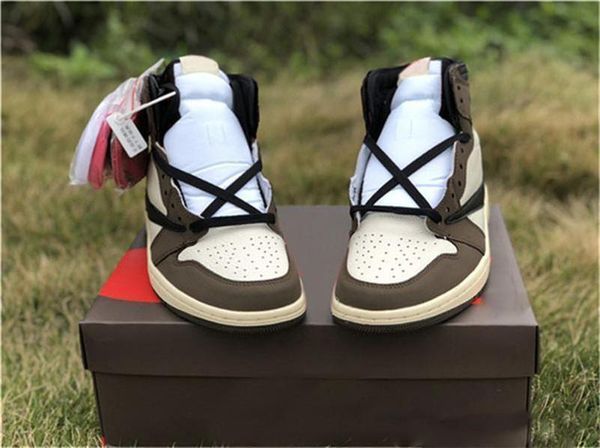 

final version 1 high travis scotts og ts sp 3m men casual shoes cactus jack dark mocha cd4487 -100 athletic sneakers with box, Black