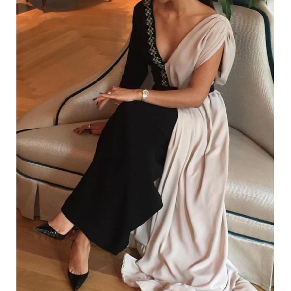 

2020 long plus size arabic african prom black dresses muslim evening gowns formal party dress