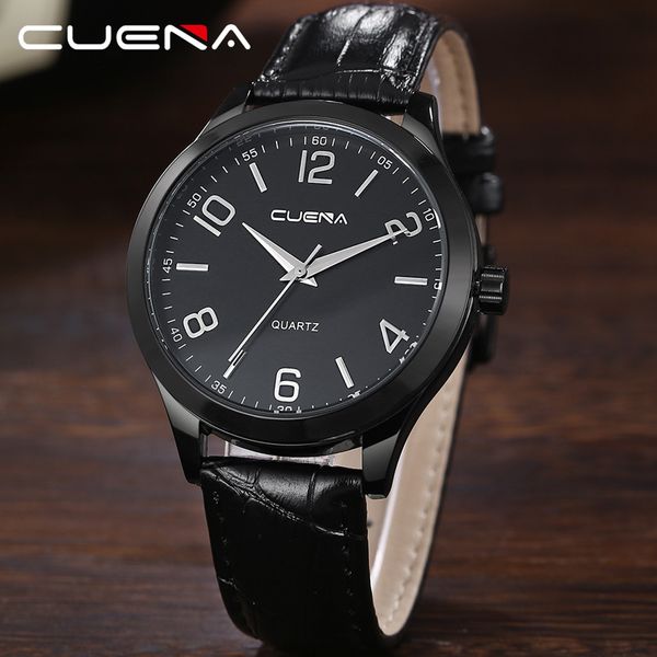 

male's watch luxury fashion chic faux leather blue ray glass quartz analog reloj de hombre watches mens 2019 erkek kol saati, Slivery;brown