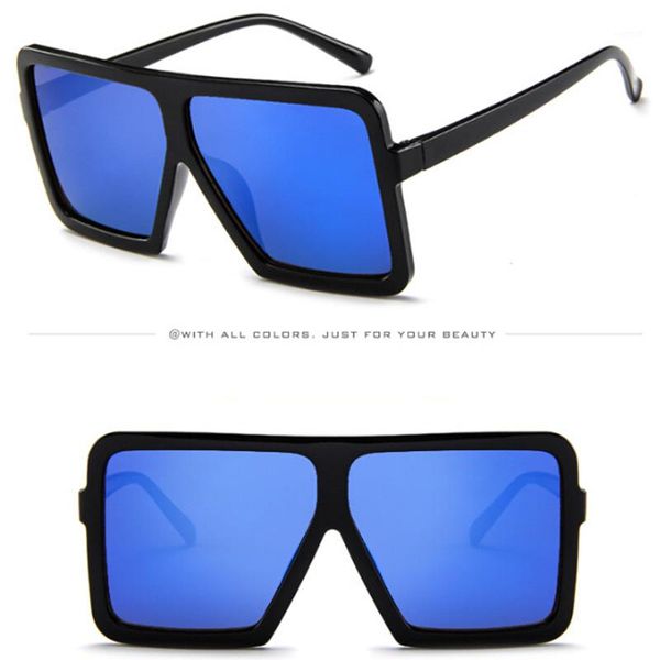 

fashion vintage women sun glasses big frame gradient shades oversized sunglasses square brand uv4001, White;black