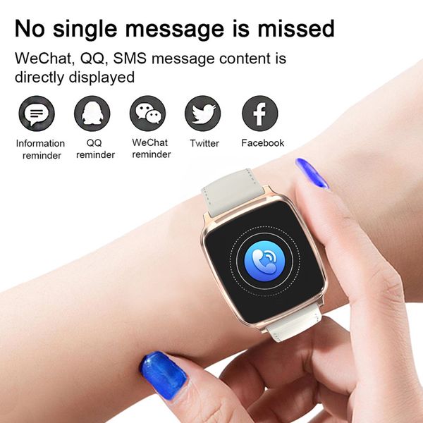 

new smart color screen watch women men ip67 waterproof with heart rate monitorfitness tracker bluetooth watches for android ios, Slivery;brown