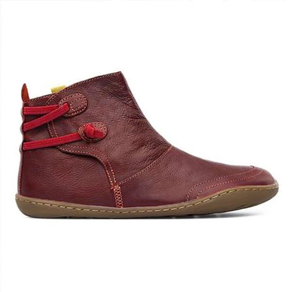 

nice winter female ankle boots retro leather boots women solid color casual pu leather shoes botas mujer shoes woman, Black