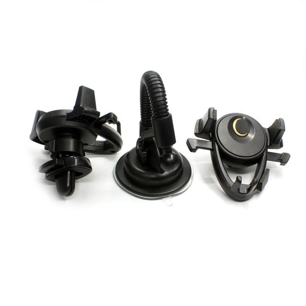 

Cell Phone Holder 2 in 1 Mini Windshield Car Mounts Bracket 360 Degree Rotation Air Vent Sunction Cup Kickstand Clamps Stands For Smartphone