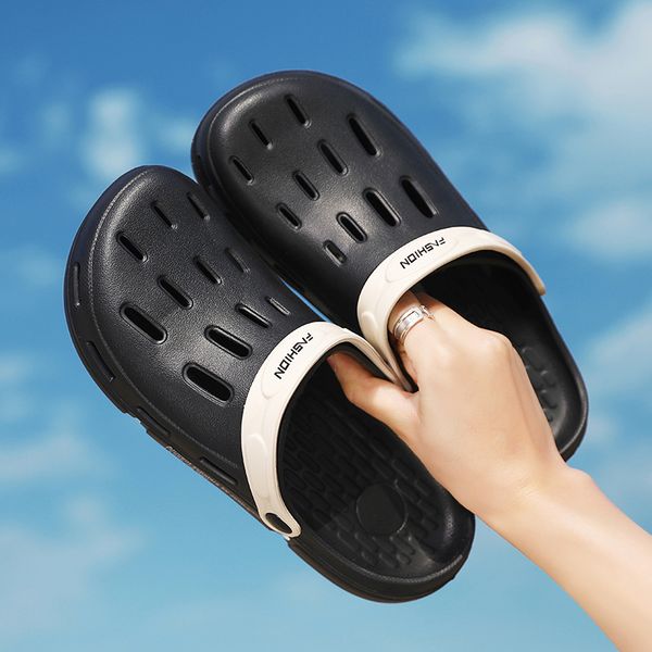 

men genuine leather sandals summer classic men shoes slippers soft sandals roman comfortable walking footwear, Black