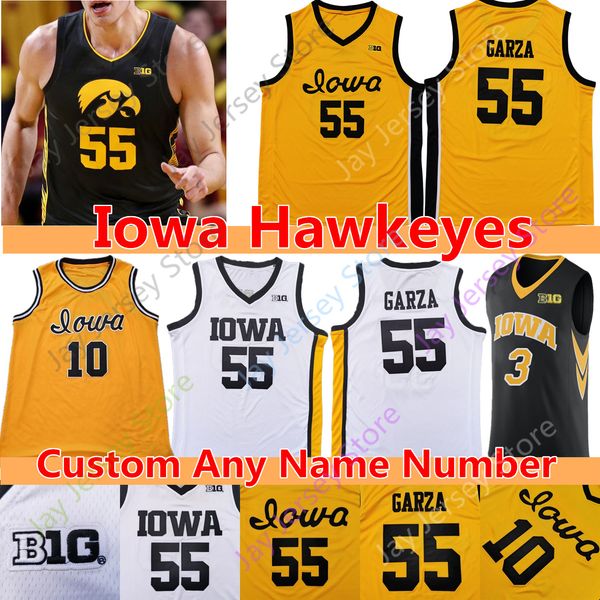 

custom 2020 iowa hawkeyes basketball jersey ncaa college 55 luka garza 10 joe wieskamp bohannon fredrick connor mccaffery, Black;red