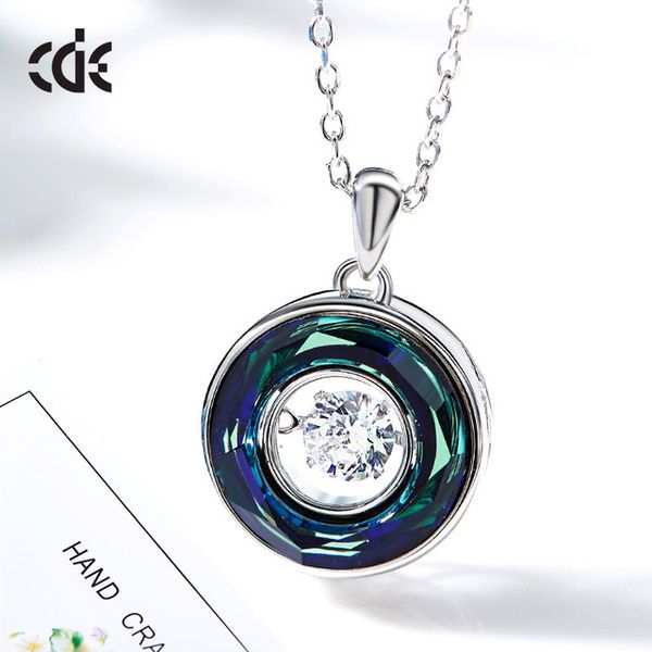 

beating mind moving s925 sterling silver crystal necklace women's crystal jewelry