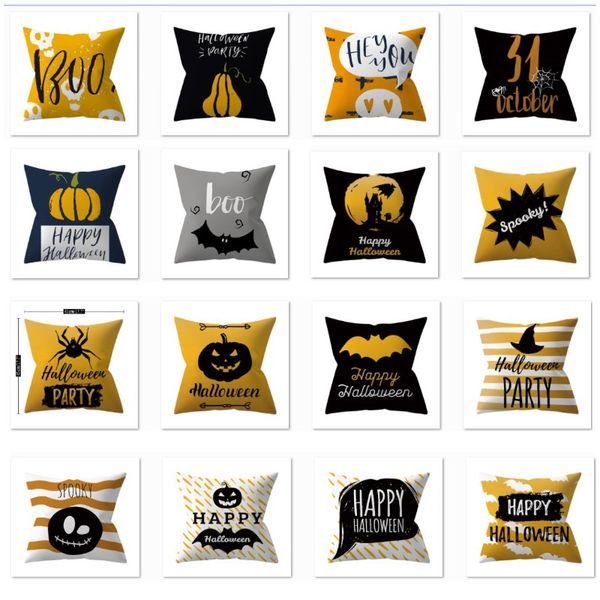 

20 styles halloween pillowcases cover throw pillow case for pumpkin ghost batman striped home car decoration 45*45cm an2587