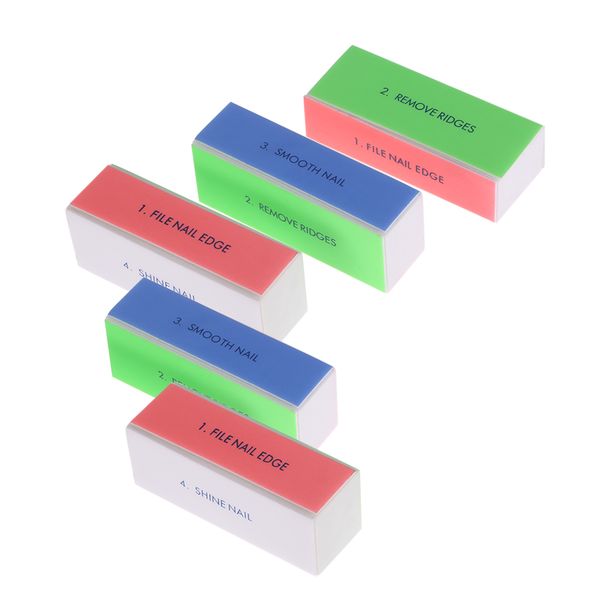 

5pcs/set 4 sides nail buffer file block polishing tool sandpaper nail sanding block buffing file manicure files tools